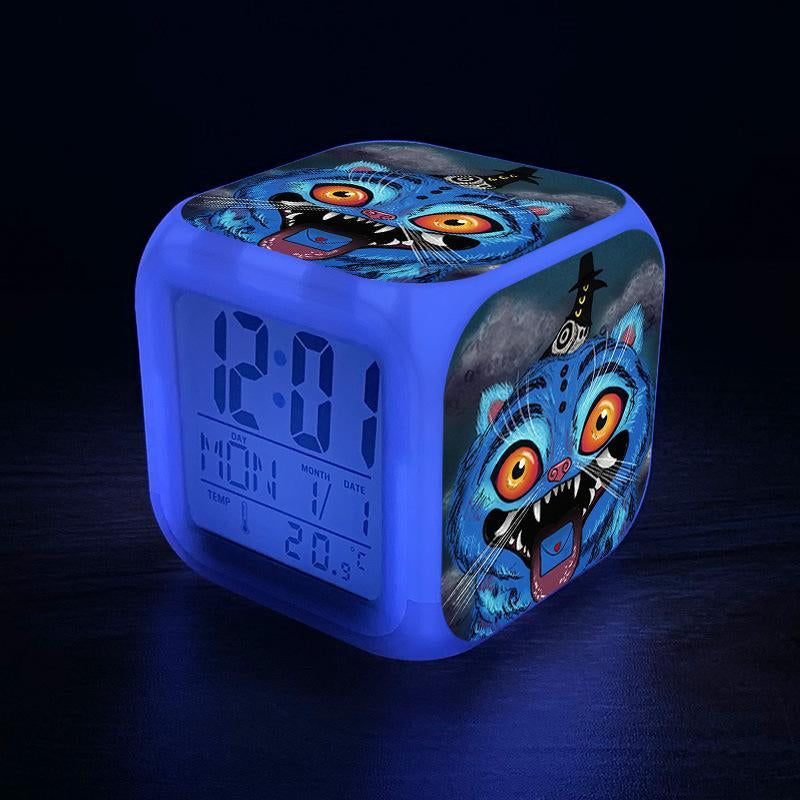 K-Pop Demon Hunters Alarm Clock Colorful LED Digital Clock with Night Light Perfect for Children'S Bedroom or Home Decor Christmas Gift