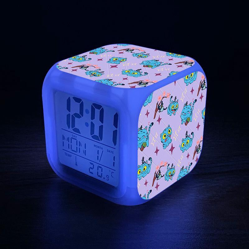K-Pop Demon Hunters Alarm Clock Colorful LED Digital Clock with Night Light Perfect for Children'S Bedroom or Home Decor Christmas Gift