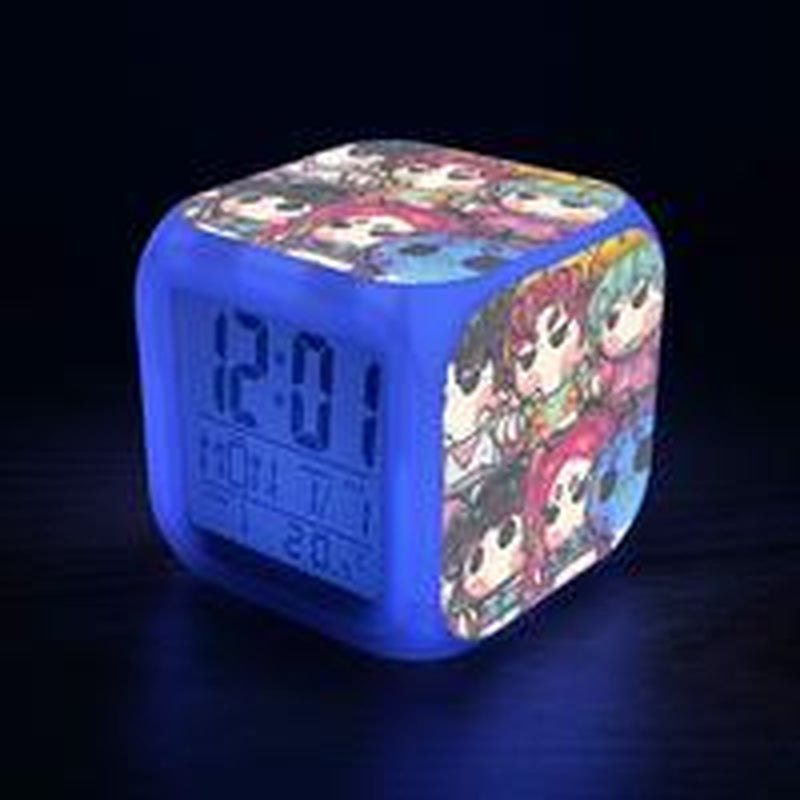 K-Pop Demon Hunters Alarm Clock Colorful LED Digital Clock with Night Light Perfect for Children'S Bedroom or Home Decor Christmas Gift